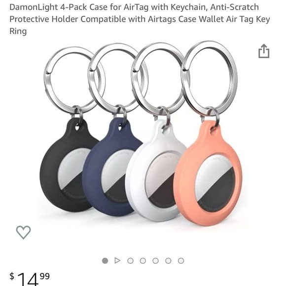 8 NEW AIRTAG CASES / 2 Packs of 4 each Case for AirTag with Keychain - Picture 9 of 9